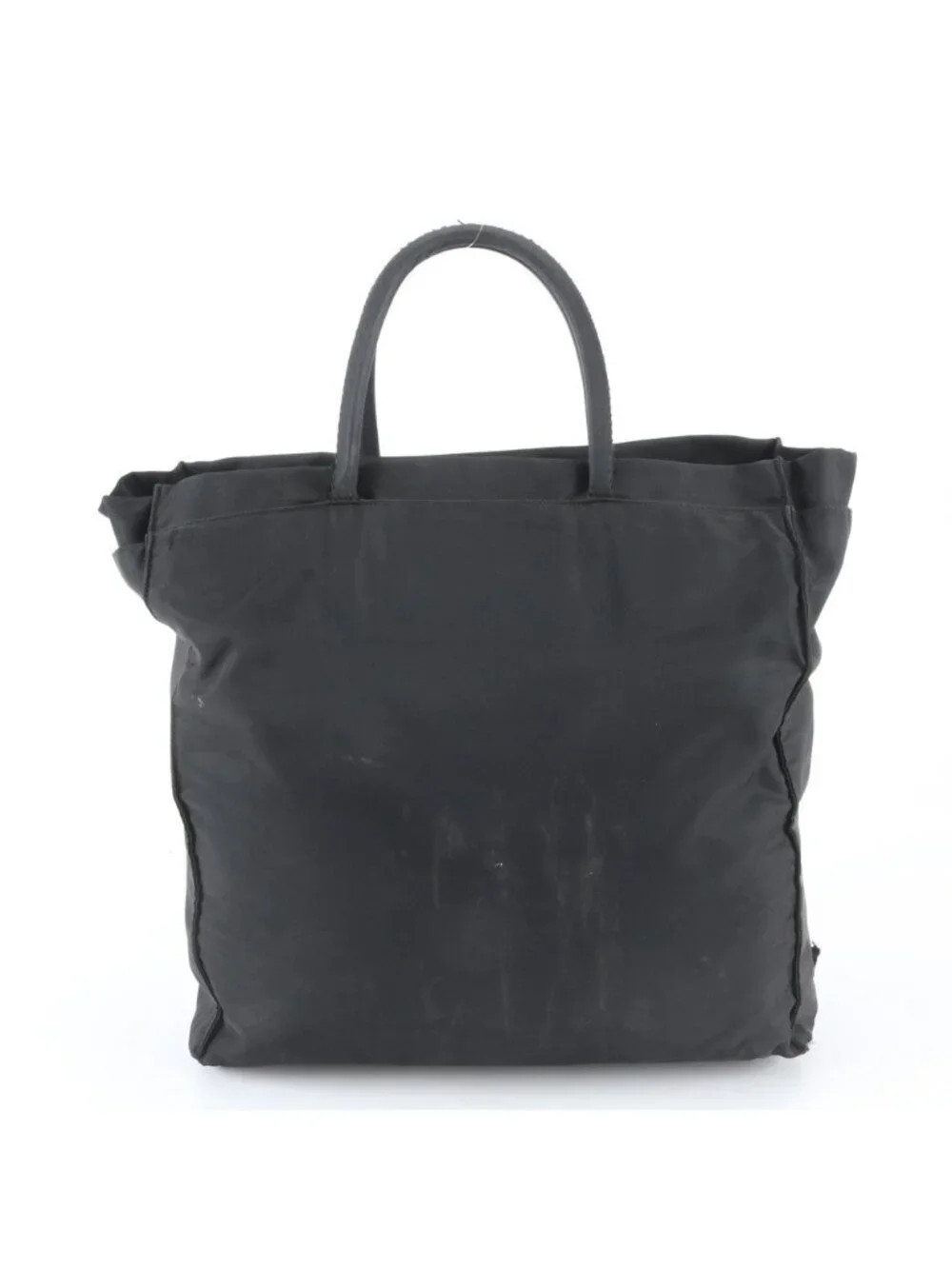 Prada White Tag Tessuto Nylon Triangle Logo Tote Bag Shoulder Business